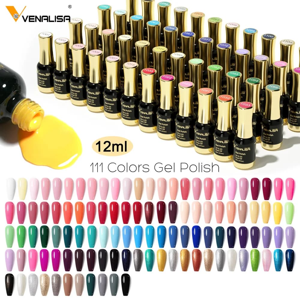 # 1004 Jelly Pink Nude Collection VENALISA Smalto gel per unghie Copertura completa Glitter Perle Diamanti Soak off UV LED Platino Gel per unghie