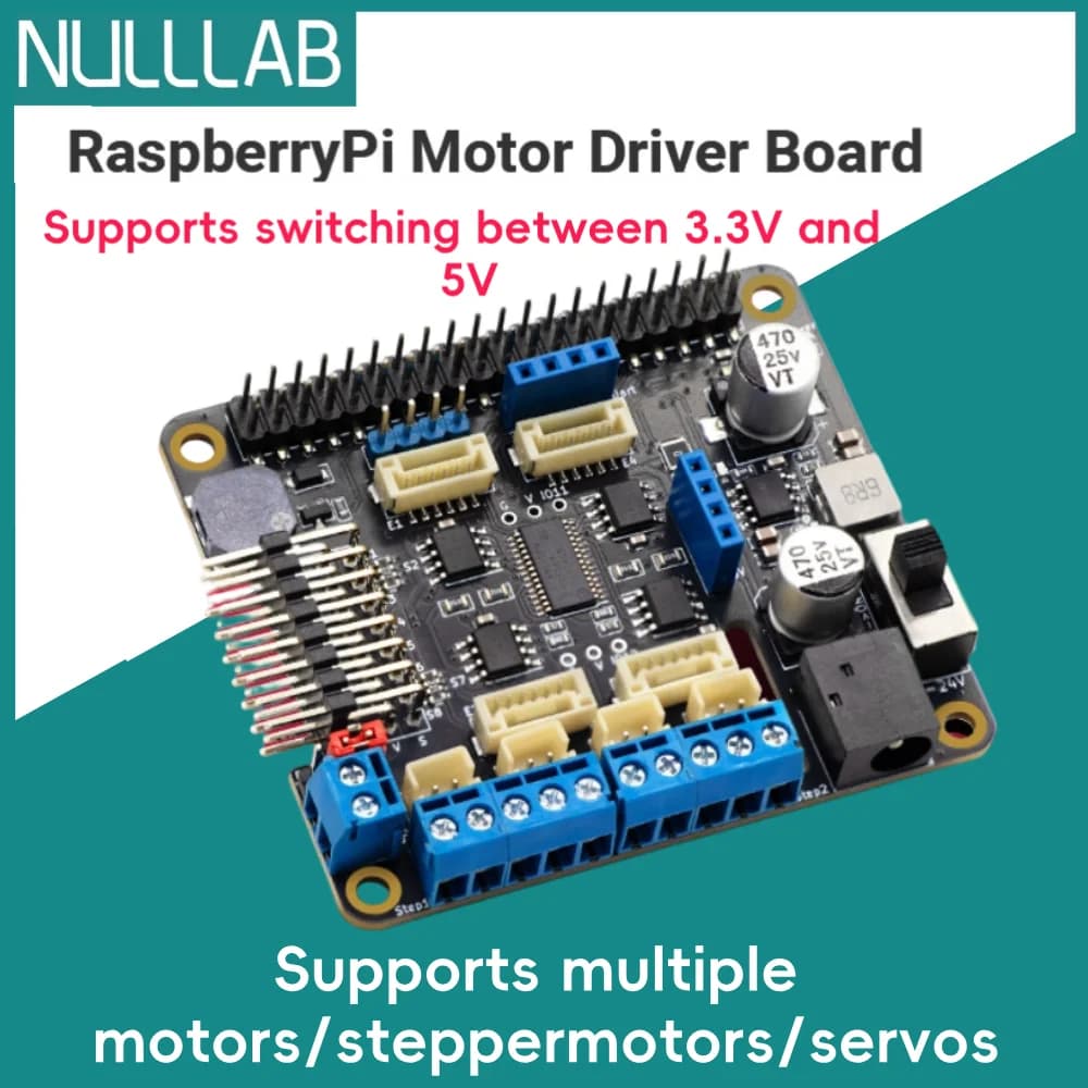 Scheda di Espansione per Controllo Motori Raspberry Pi, Modulo GPIO di 4a Generazione per 4B/3B+, Scheda di Controllo per Auto Robot Intelligenti
