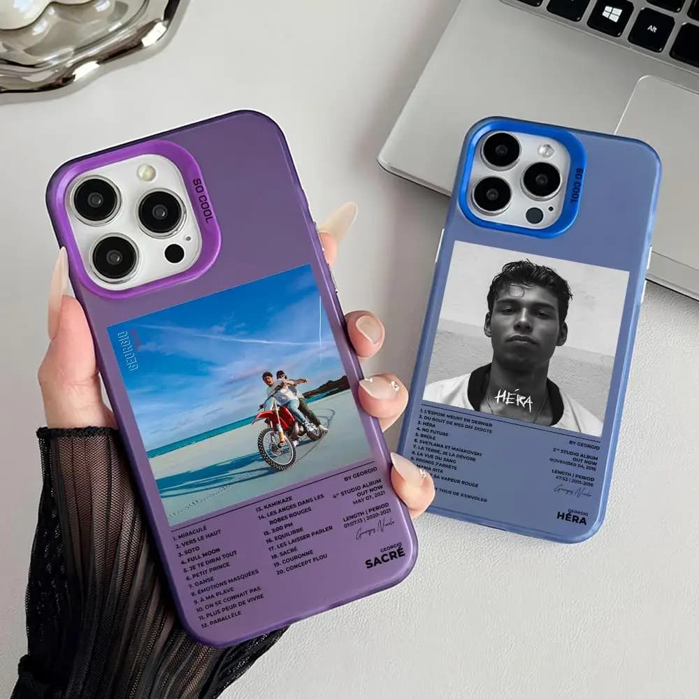 French Rapper G-Georgio Phone Case Matte Laser Aurora Case for iPhone 17 16 15 14 13 12 11 Pro Max Air Shockproof Cover