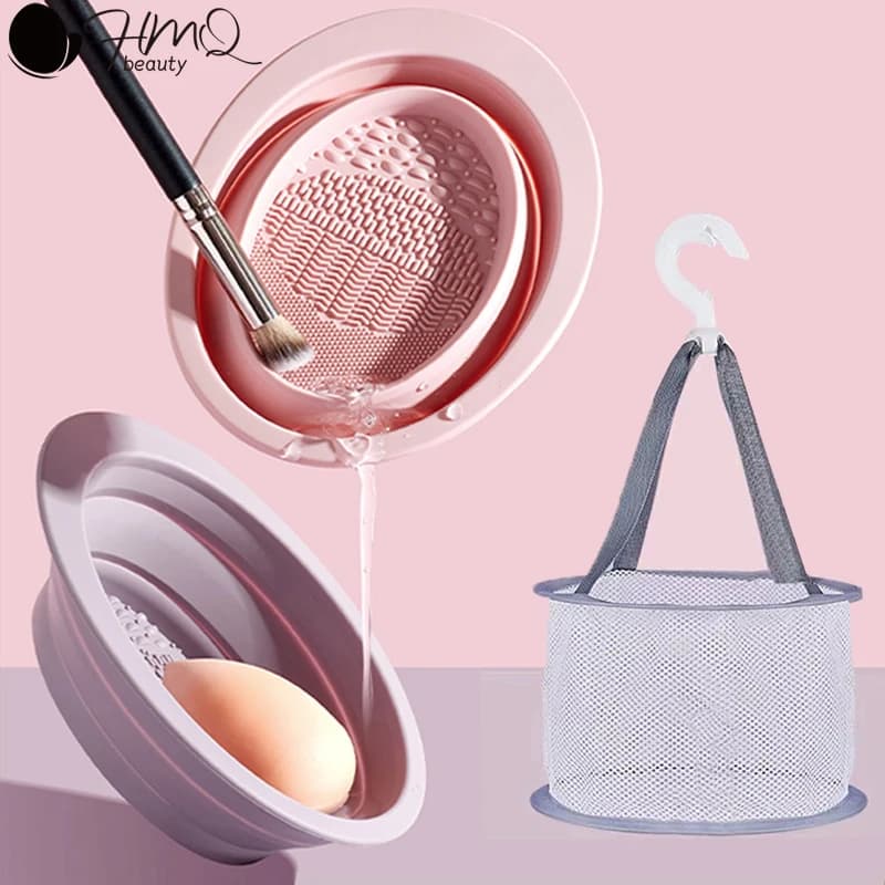 Silicone Makeup Brush Cleaner Cypriot Blow Cleaner Beauty Washer with Folding Brushes Makeup Tools