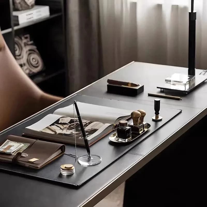 Modern Luxury Office Study Desk Pen Atray Table Lamp Soft Decoration Combination Ornaments Geometric Sle Handmade Crt