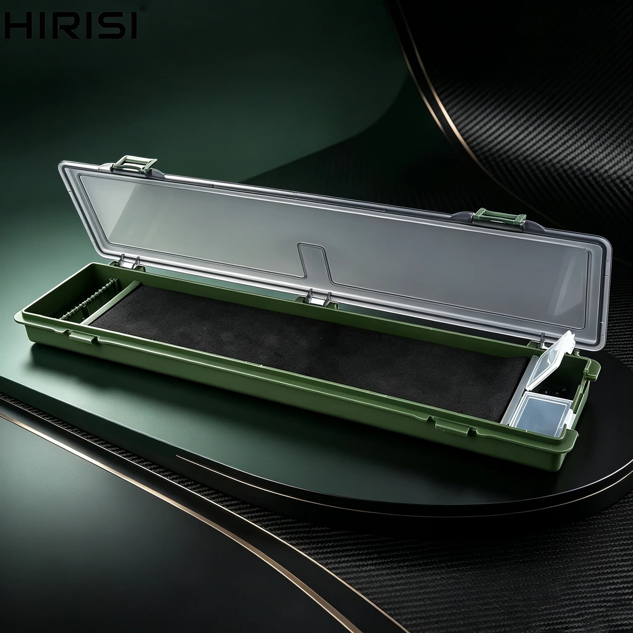 Hirisi Carp Fishing Tackle Box Stiff Hair Rig Board with Pins Carp Fishing Rig Box Wallet Rig Storage Box
