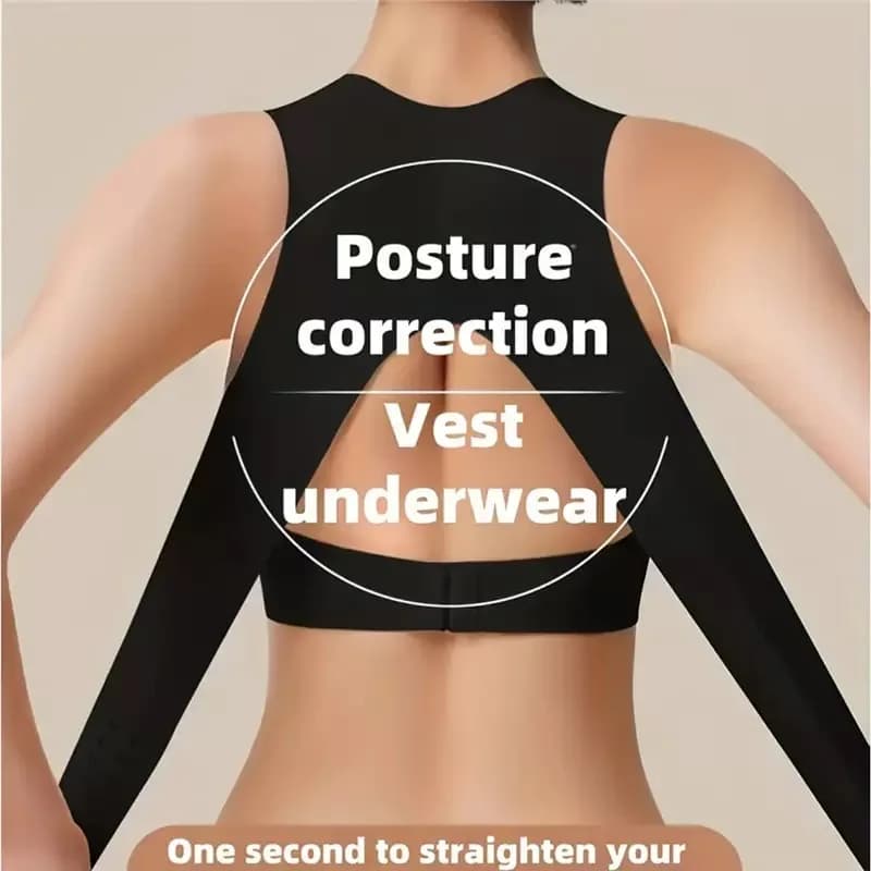 Reggiseno sportivo da donna senza cuciture con chiusura frontale, anti-cedimento, modellante e contenitivo per il sollevamento e la correzione della postura, ideale per seni piccoli