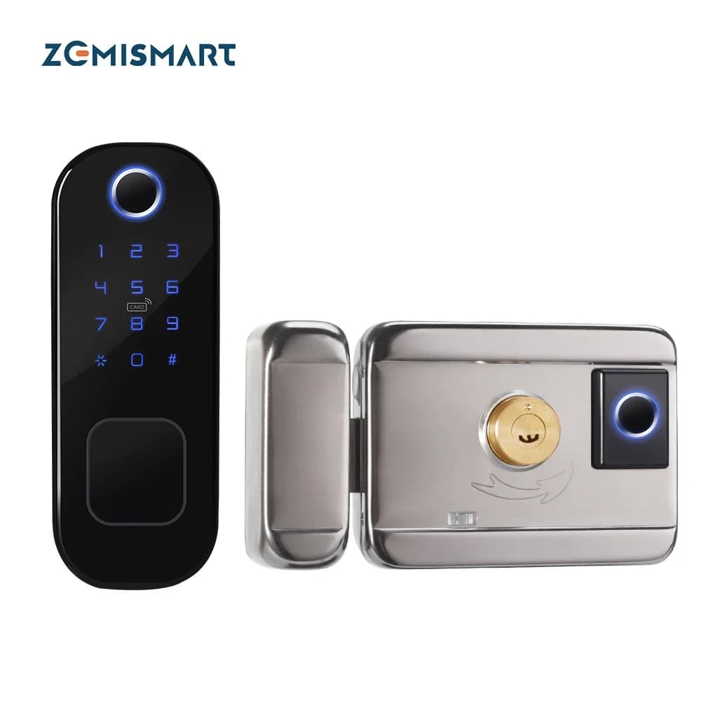 Serratura Intelligente WiFi Tuya con Impronta Digitale su Entrambi i Lati, Serratura di Sicurezza Wireless e Biometrica con Crittografia e Chiavi