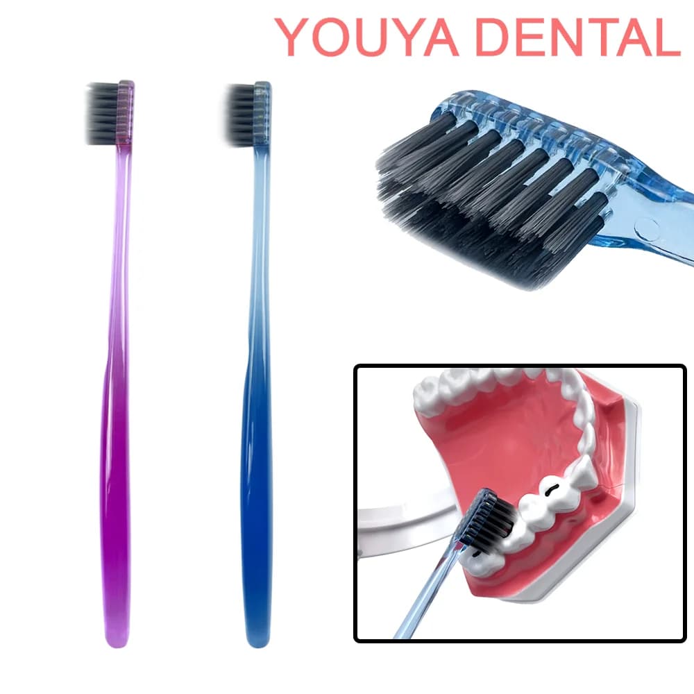 2 pieces practical toothbrush orthodontic bristles soft toothbrush dental brush dental brush dental brush teeth whitening tools