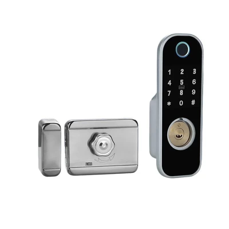 Serratura smart senza fili con telecomando per stanza in affitto, con impronta digitale e scheda, per porta di appartamento
