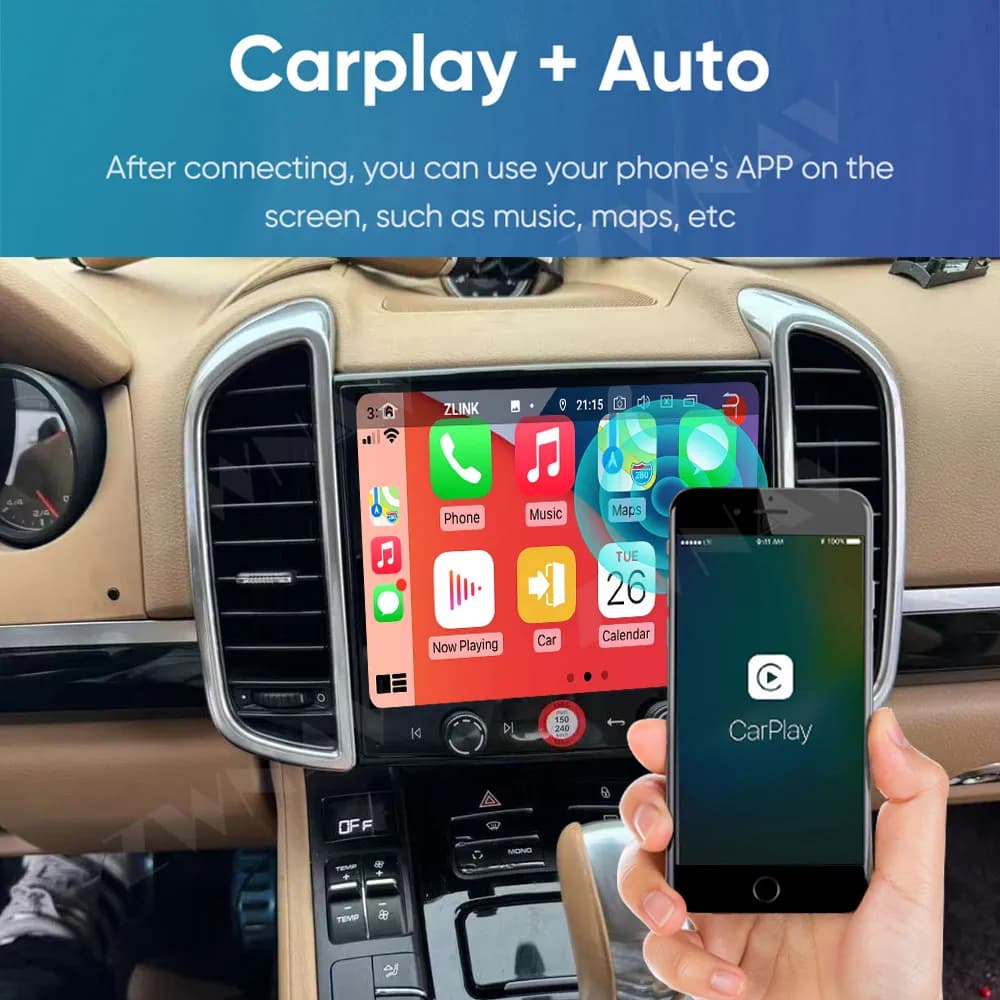 Android12 carplay Touch Screen da 8.4 pollici per Porsche Cayenne 2010-2017 Navigazione GPS per auto Lettore multimediale HeadUnit Radio stereo