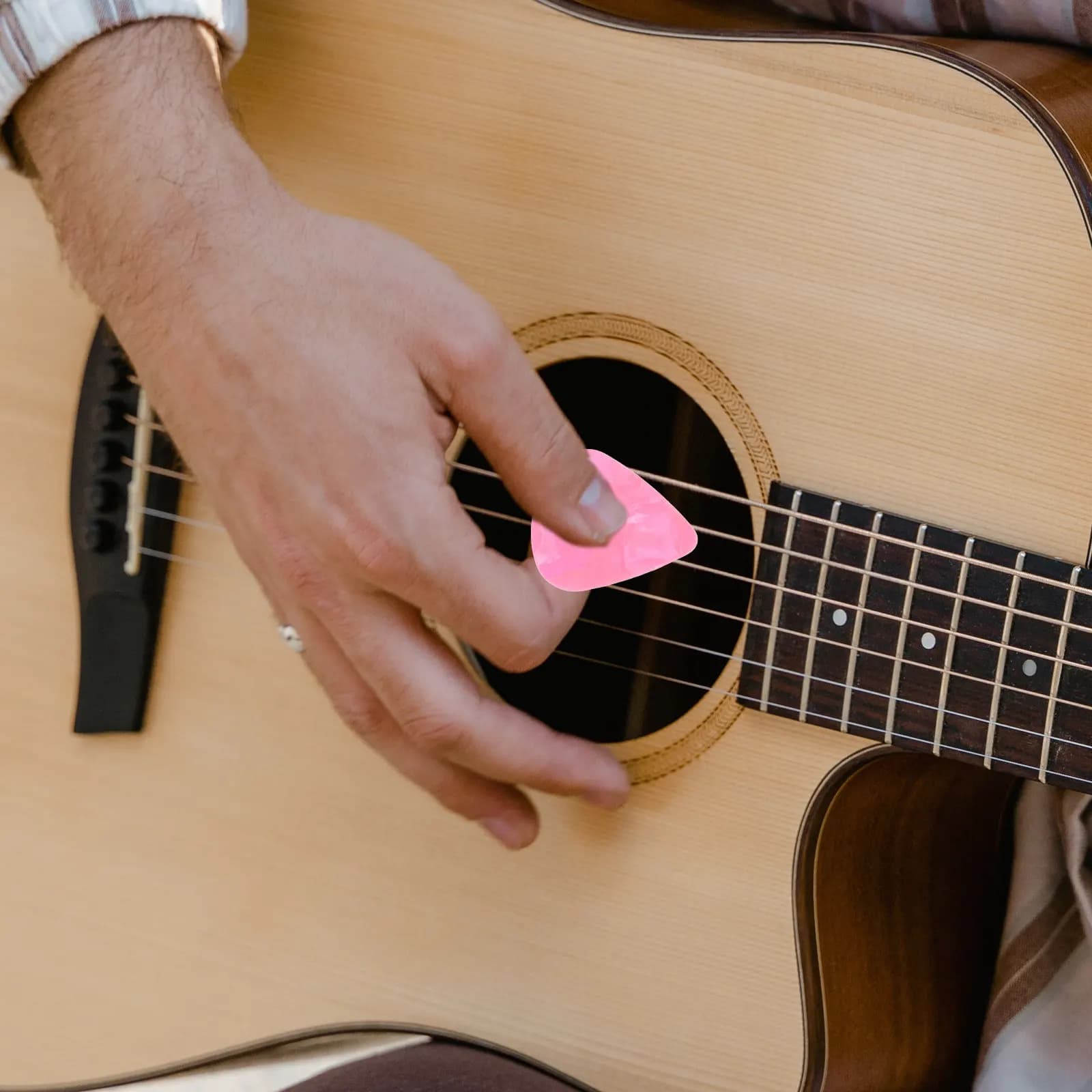 Set Custodia Porta Plettri per Chitarra in Plastica Premium Ergonomica, Kit Impugnature per Plettri per Chitarra Acustica ed Elettrica per Performance