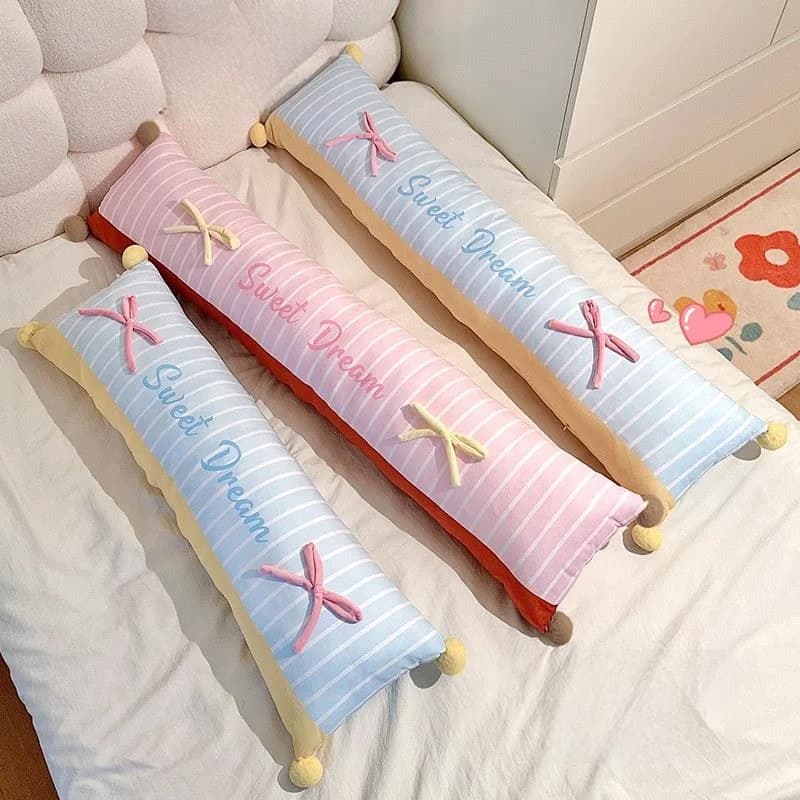 Detachable Long Pillow for Women's Bedside Leg Clasping Sleep Cooling Sensation Cute Cushion Home Fabric Artistic Decor