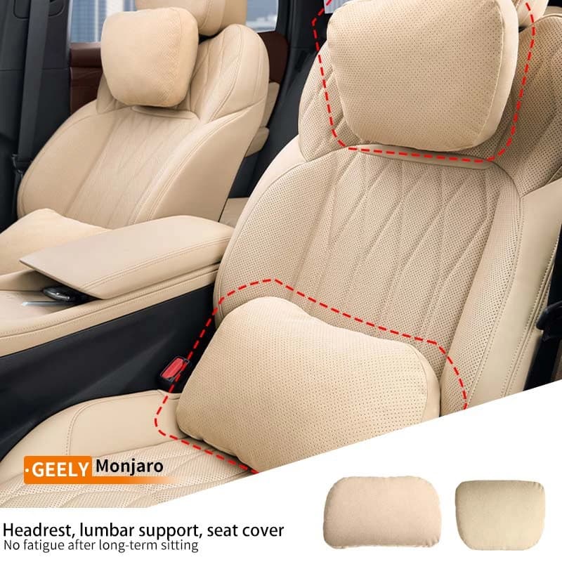 Sedile Memory Foam Cuscino per il collo Alleviare lo stress Cuscino protettivo Supporto lombare Cuscino poggiatesta per Geely Xingyue L Monjaro 2025