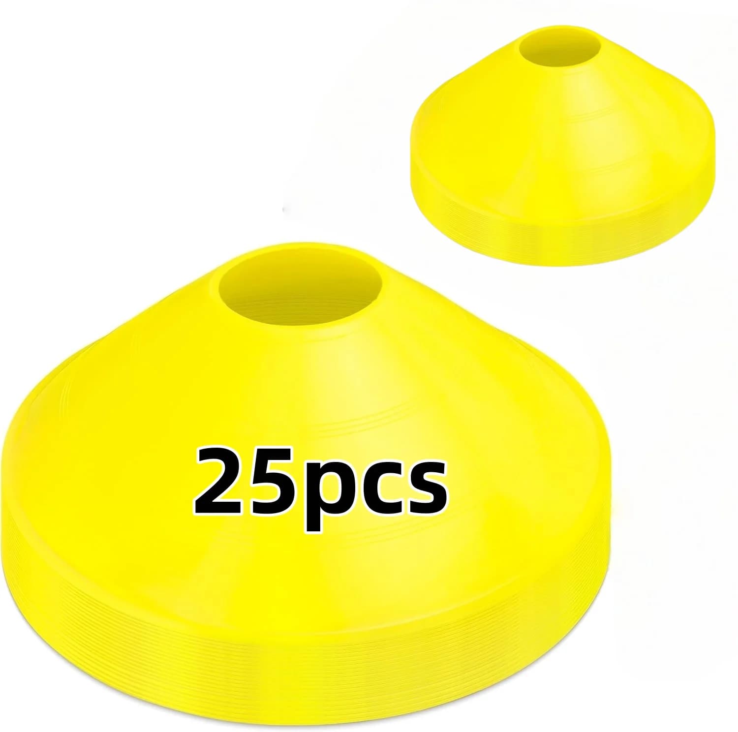 25pcs Football Training Cones Set Outdoor Sports Agility Practice Plates Basketball Sign Dish Cones for Football And Basketball