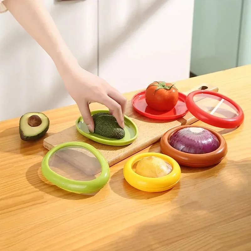 Limone Pomodoro Avocado Conservazione Coperchio sigillo Frutta Verdura Scatola di immagazzinaggio fresca ermetica Utensili da cucina riutilizzabili trasparenti