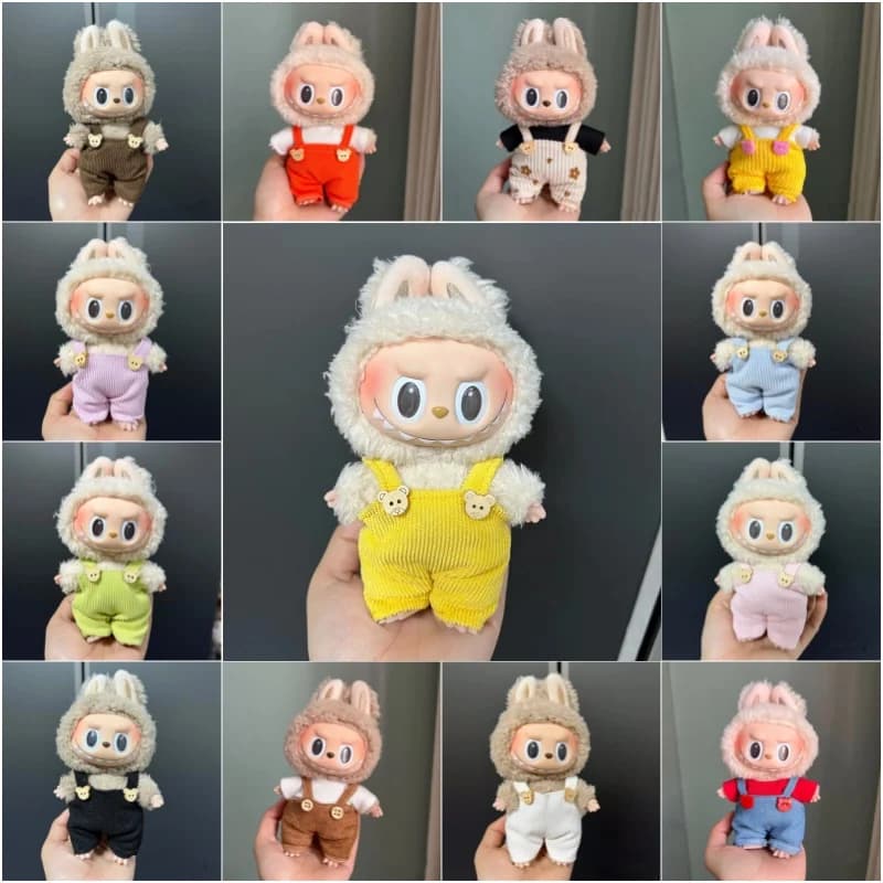 Nuova tuta per mini vestiti per bambole adatta per accessori di abbigliamento labubu da 17 cm per lo stile Kpop coreano