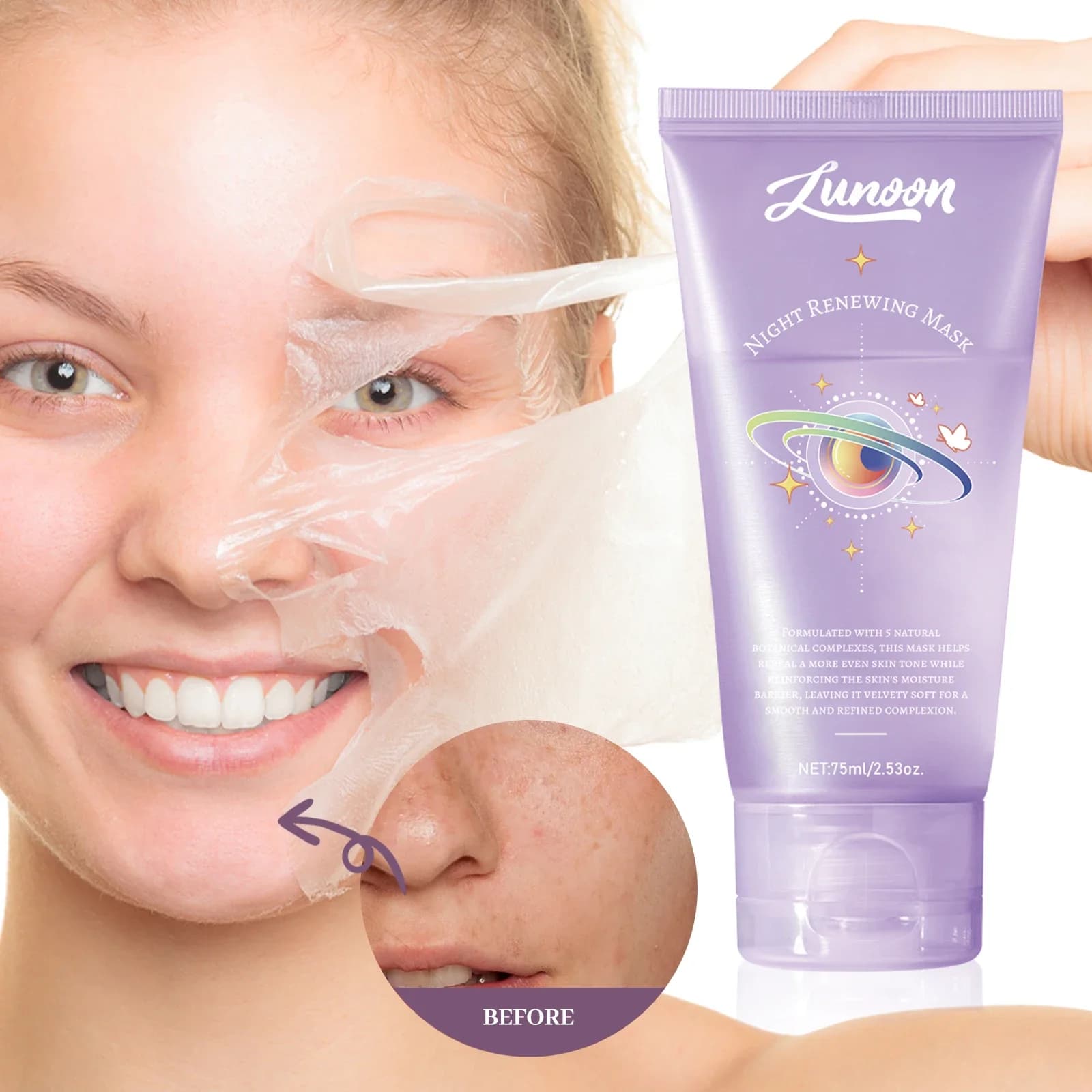 Maschera avvolgente per la notte al collagene Maschera peel off Elasticità e idratazione liscia e stretta Pelle al collagene idrolizzato Cura della pelle coreana