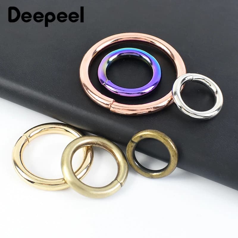 10/20 Pezzi Fibbie ad Anello in Metallo da 12-50mm per Collari per Cani, Portachiavi, Cinghie, Chiusure per Borse, Cinture, Fibbie Regolabili, Accessori Fai-da-Te