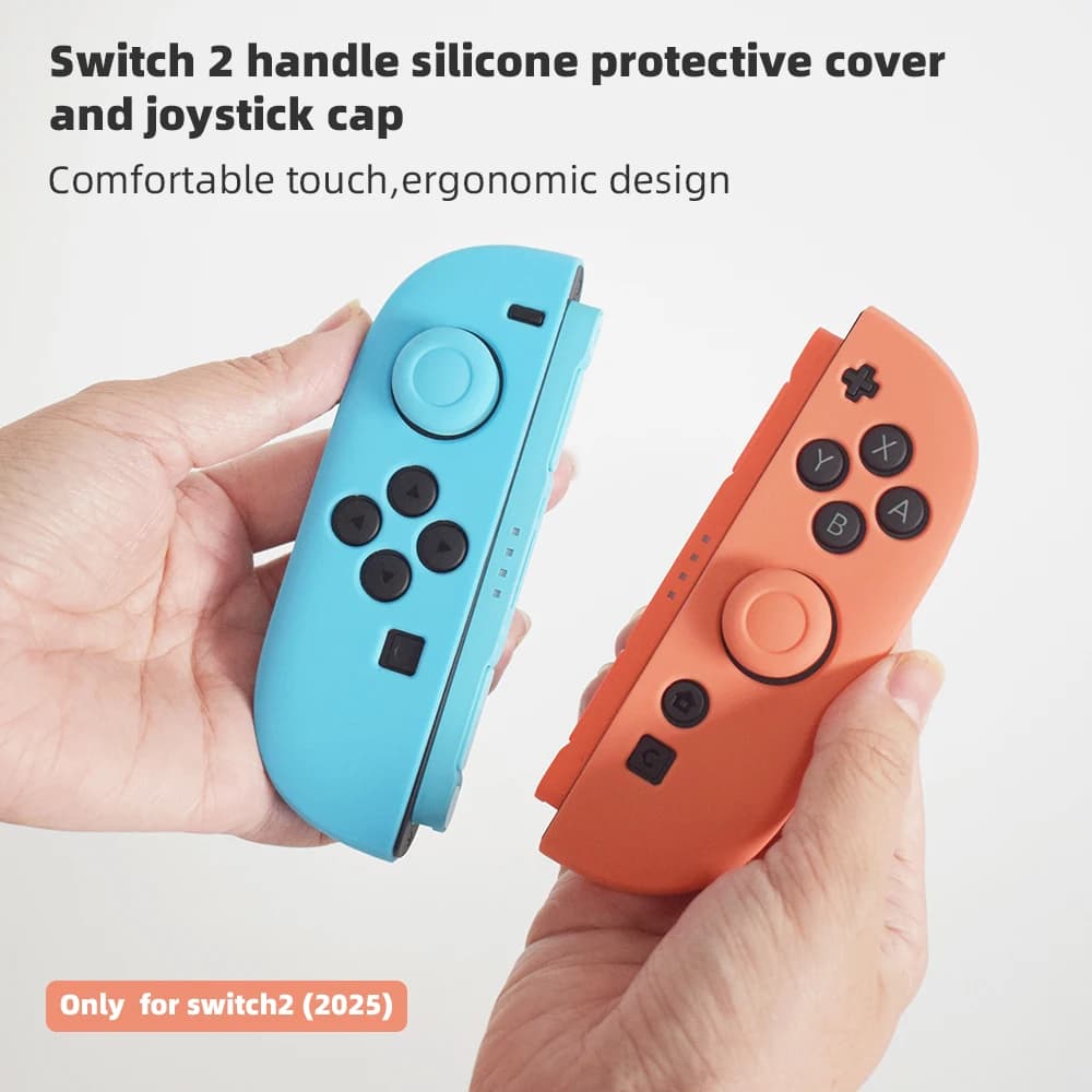 Custodia protettiva in silicone per controller di gioco Switch 2, cappuccio per joystick controller Switch 2, materiale in silicone, tocco confortevole