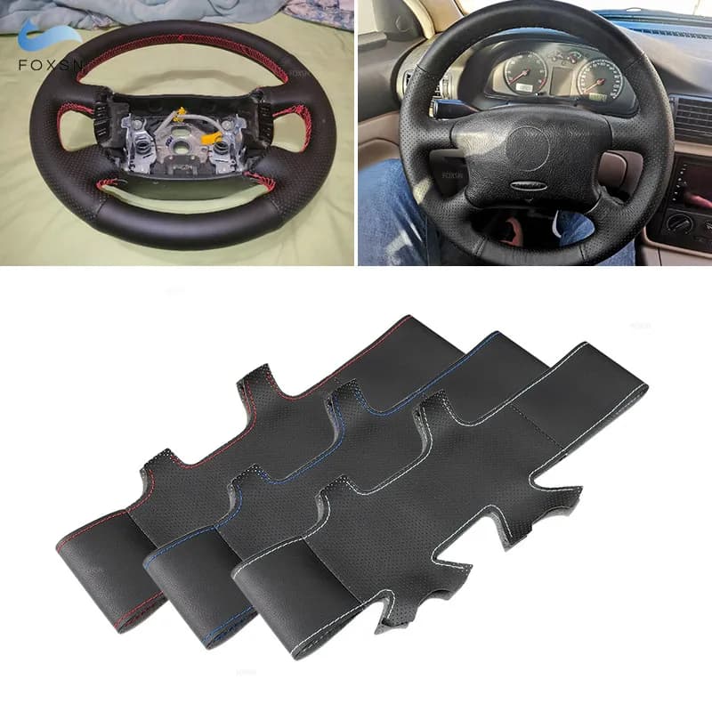 Soft perforated leather case for VW Golf 4 MK4 1998-2004 Passat B5 1996-2005 handmade sewn leather cover