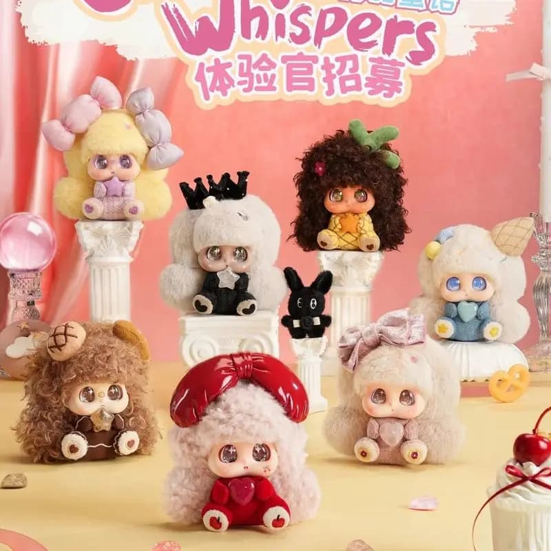 Micoco Nono Plush Blind Box Doll Sweet Crystal Whisper Natural Glass Eyes Trendy Toy Bag Pendant Decoration Gift For Collectors
