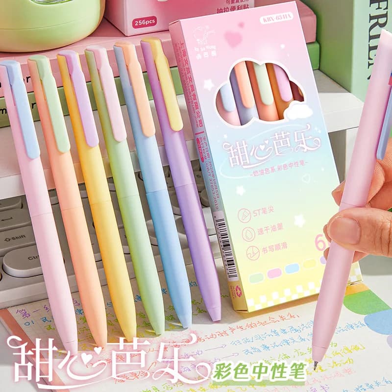 Penna neutra a colori Penna a pressione ad alto valore Gli studenti scattano appunti nella classe Insegnamento Mark Chiave Penna speciale Mark per ufficio Penne gel Penne carine