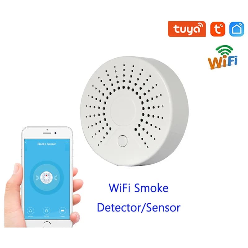 WiFi Graffiti Smart Home Rilevatore di fumo APP Telecomando Rilevamento incendio wireless Trigger temperatura Sensore di allarme Lampeggiante