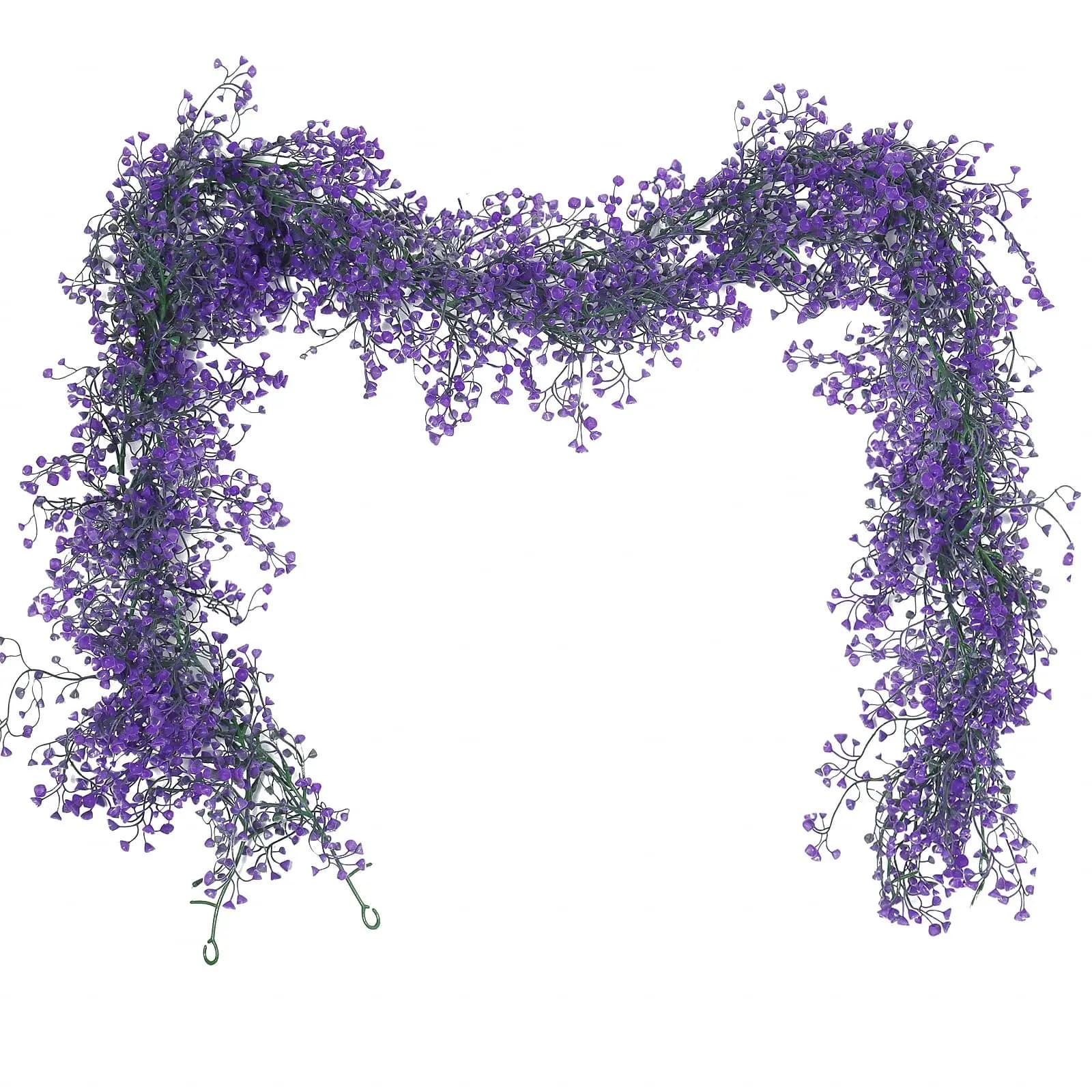 Ghirlanda sospesa artificiale da 180 cm, verde, camera di casa, tavolo da matrimonio, centrotavola, festa, Natale, decorazione del Ringraziamento, pianta finta