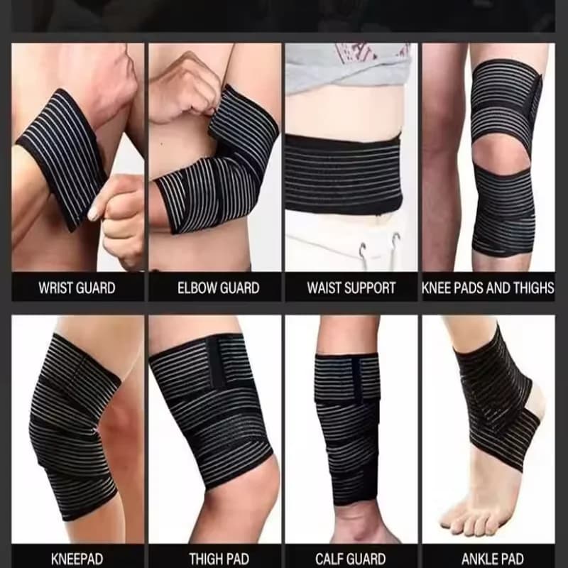 Avvolgimento elastico traspirante Supporto per caviglia Tutore Compressione Ginocchio Gomito Polso Caviglia Supporto per mano Avvolgimento Palestra Sport Fasciatura Cinghia
