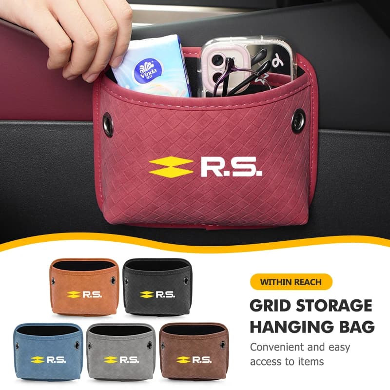 Adhesive Car Seat Back Side Door Phone Purse Card Storage Pouch For Renault Arkana Captur Twingo Talisman RS Line Logan Duster