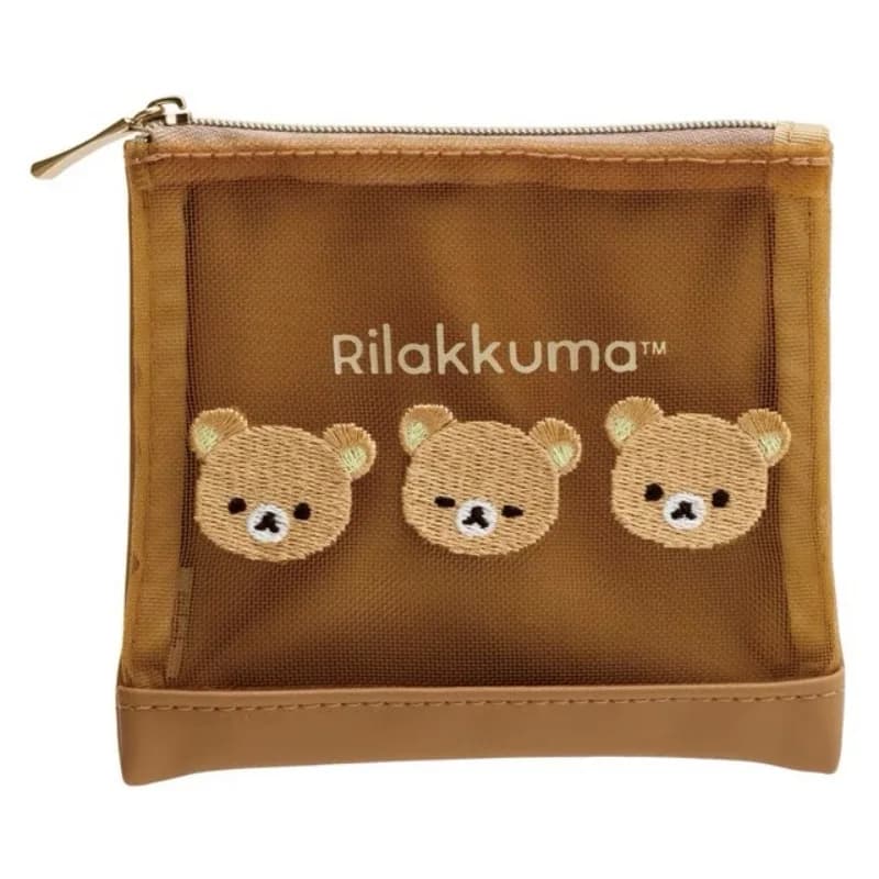 Kawaii Rilakkuma New cute wallet with women's relax bear Organizer Travel Organizer Makeup Bags Portable Gift for Kids School