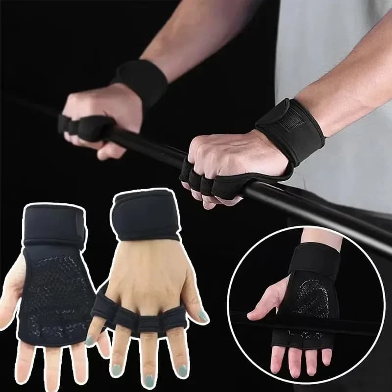1 pair of training sports gloves, training gloves, fitness, body building, weight lifting, gym, hand, wrist, palm, protection