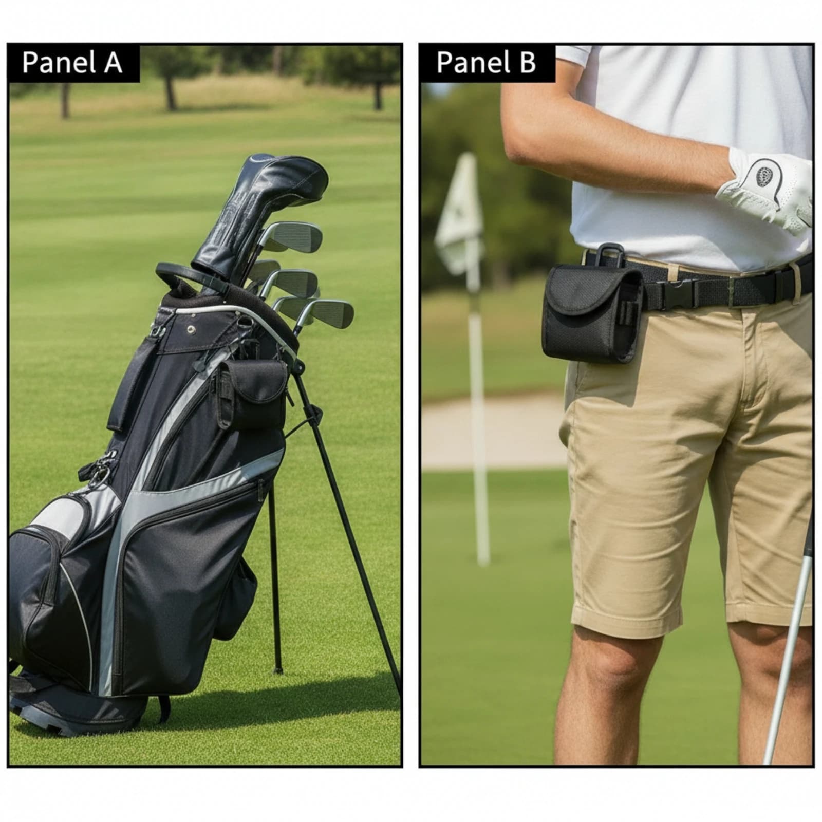 Golf Ball Waist Pouch Lightweight Golf Ball Pouch Portable Long-Lasting for Golfers
