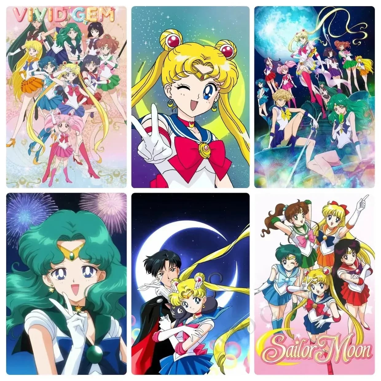 VIVID GEM DIY Diamond Painting Sailor Moon Anime Diamond Mosaic Cartoon Home Decor Fans Hand Gift Exquisite Gift Home Decorati
