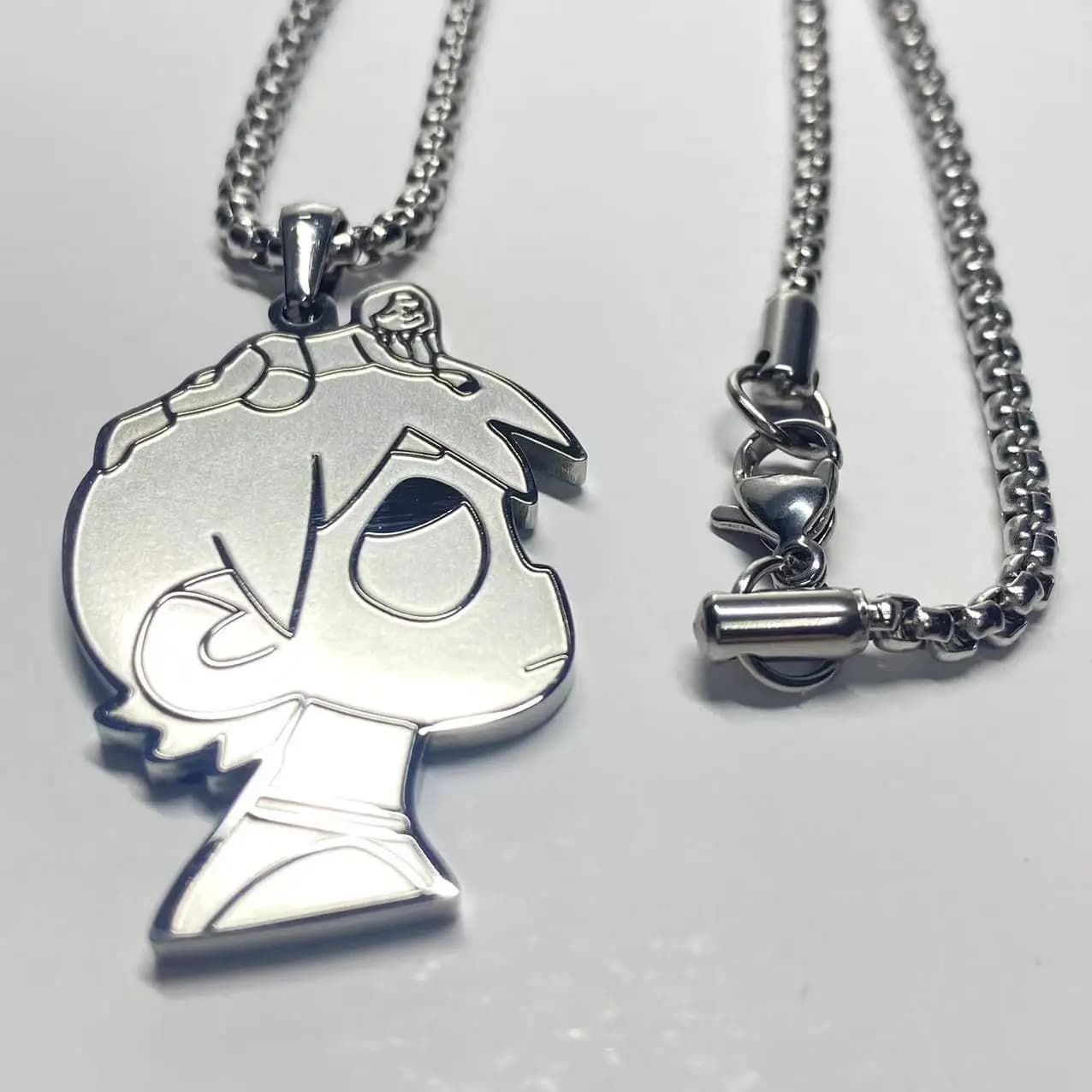 LI UZI Exquisite Fashion Stainless Steel Pendant Necklace Hoodie Accessories Personality Hip Hop Style Charm Jewelry Necklace