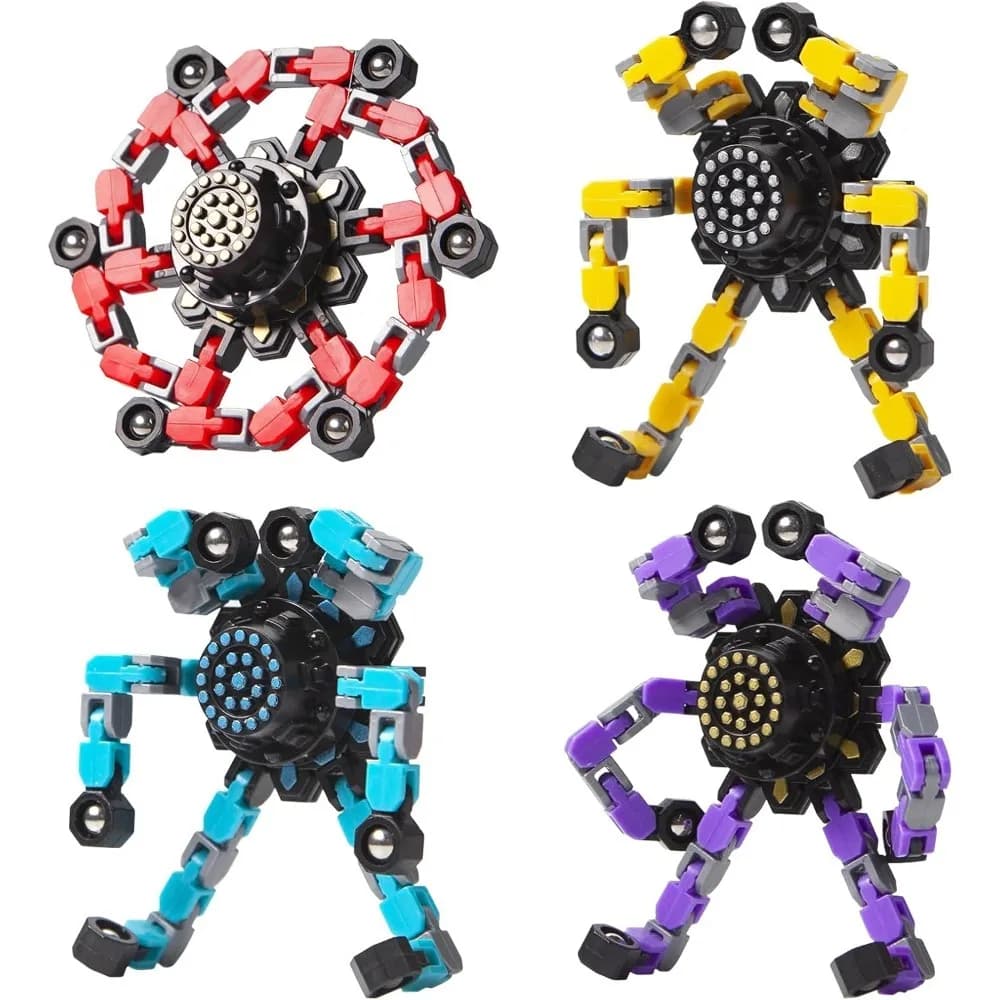 Stuffers per cestini pasquali Trasformabili Fidget Spinners 4 pezzi per bambini e adulti Giocattoli sensoriali antistress