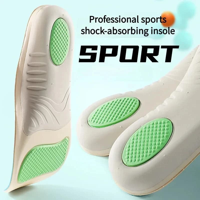 1Pair Orthopedic Arch Support Insoles for Plantar Fasciitis Flat Feet Shock Absorption Shoe Inserts for Sports Shoes