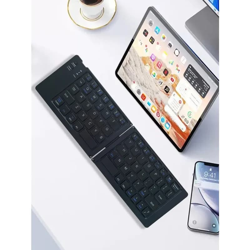 Portable wireless foldable keyboard Type-C charging ultra-thin multi-functional Bluetooth laptop tablet keyboard