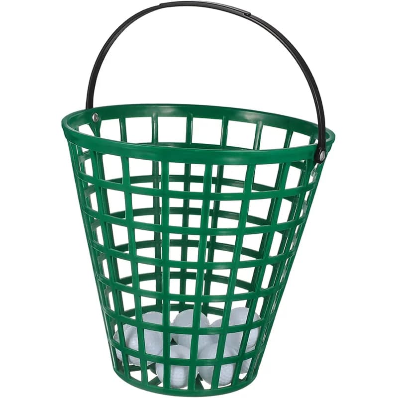 Circle for golf balls, ball holders, vintage ball basket, bucket container, practice, golf basket