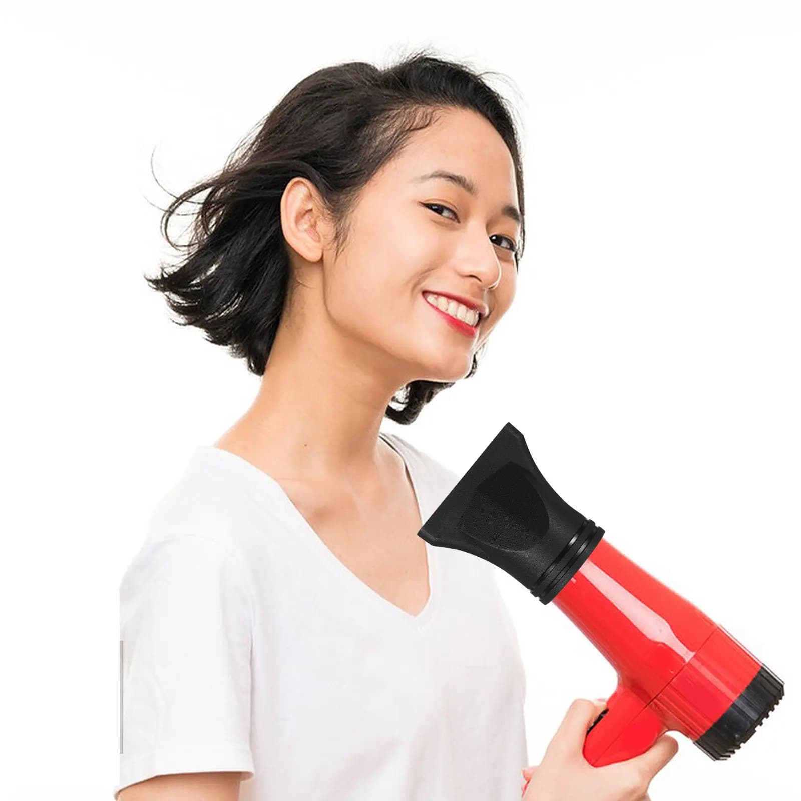 Accessorio Concentratore Professionale per Asciugacapelli da Salone, Bocchetta Piatta Stretta di Ricambio, Diffusore per Styling Capelli