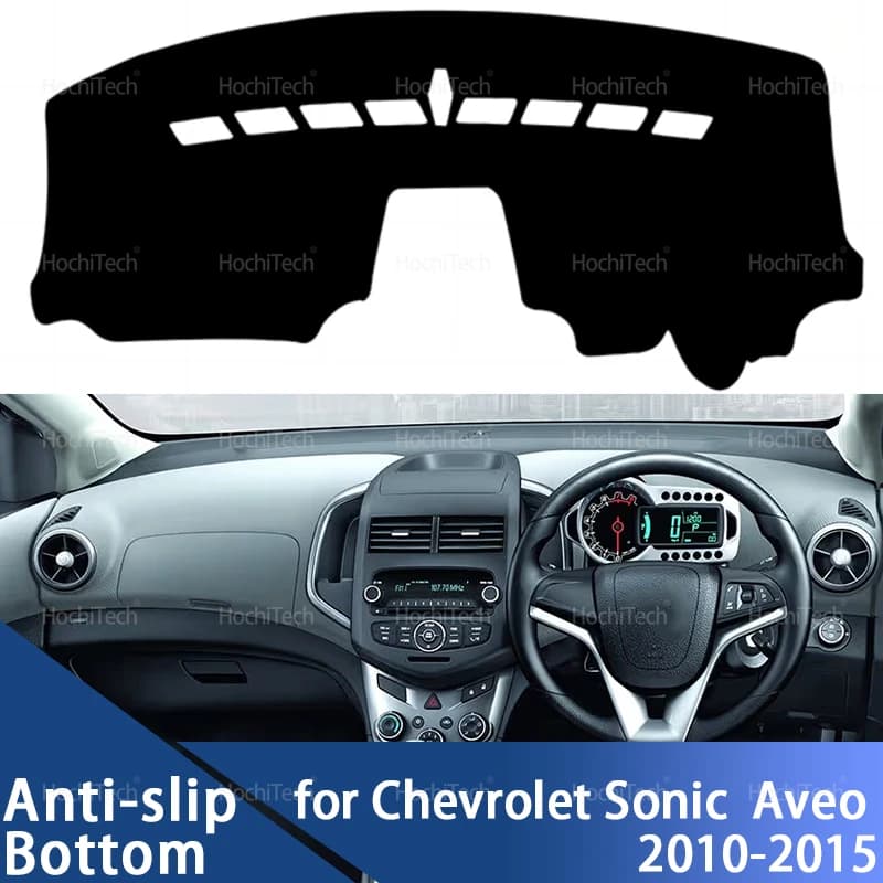 Copertura del cruscotto per Chevrolet Sonic Aveo 2010-2015 Copertura del cruscotto dell'auto Cruscotto Zerbino Tappeto Pad Parasole Mantello Cuscino