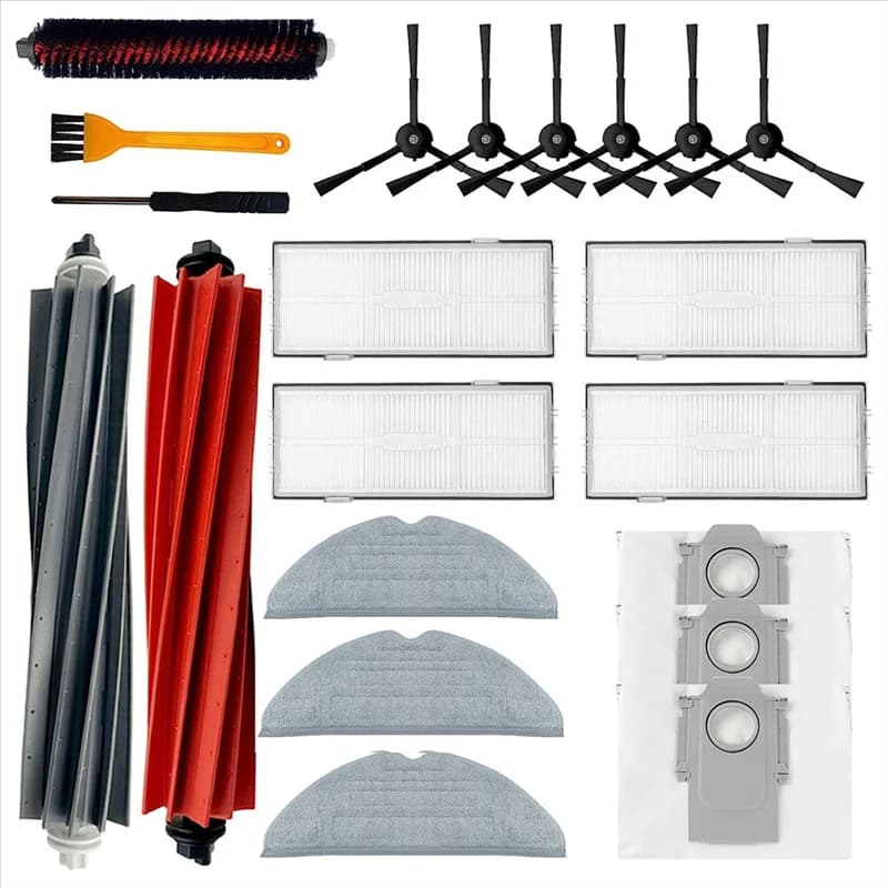 Kit di accessori B51C per aspirapolvere robot Roborock S8 Pro Ultra, spazzola principale a doppio rullo, spazzola per pulizia, spazzole laterali, filtri Hepa
