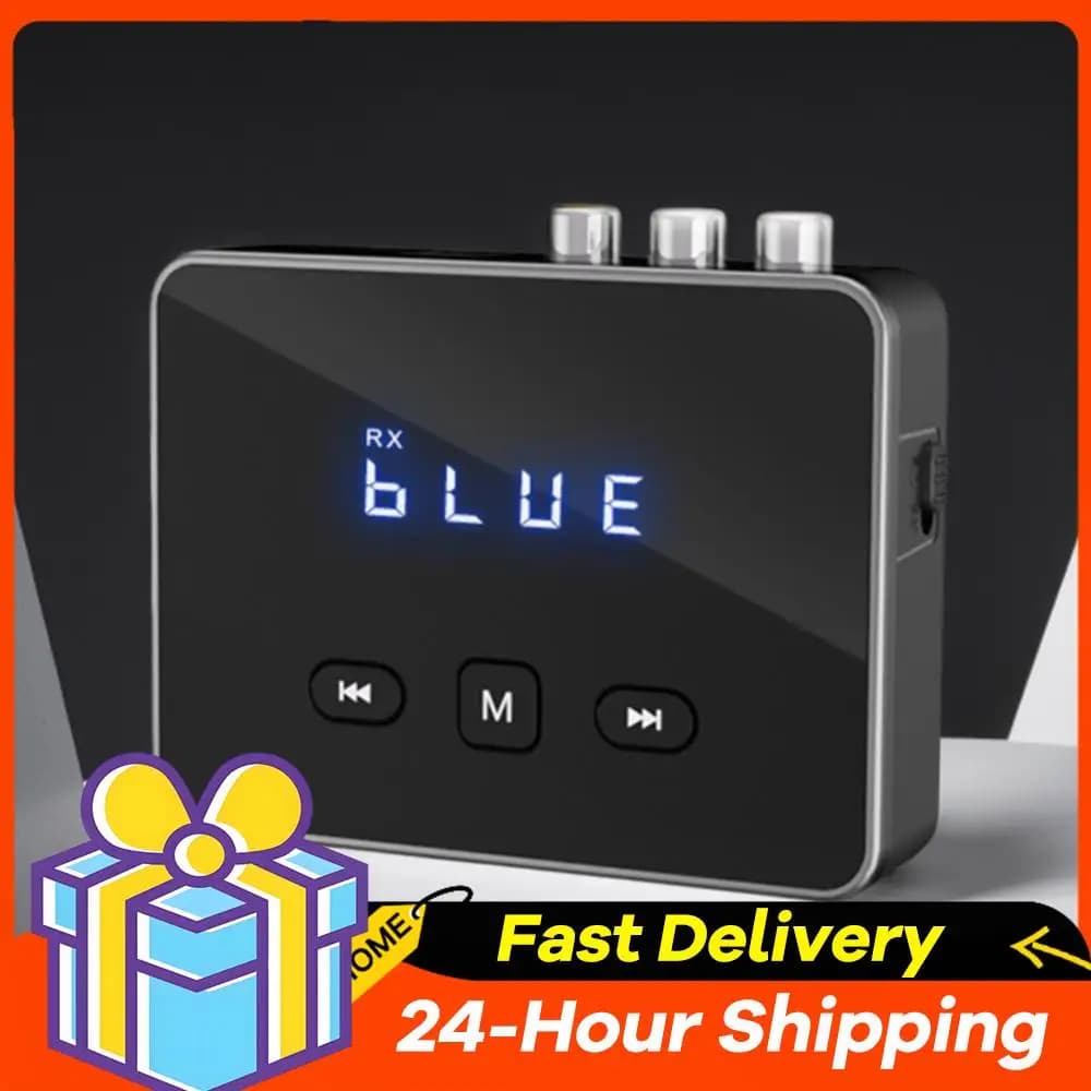 Receiver & Transmitter BT 5.4 with Jack AUX 3.5mm, RCA, Adapter Audio BT Optical for TV/Auto/PC/Stereo Domestic/High Speakers