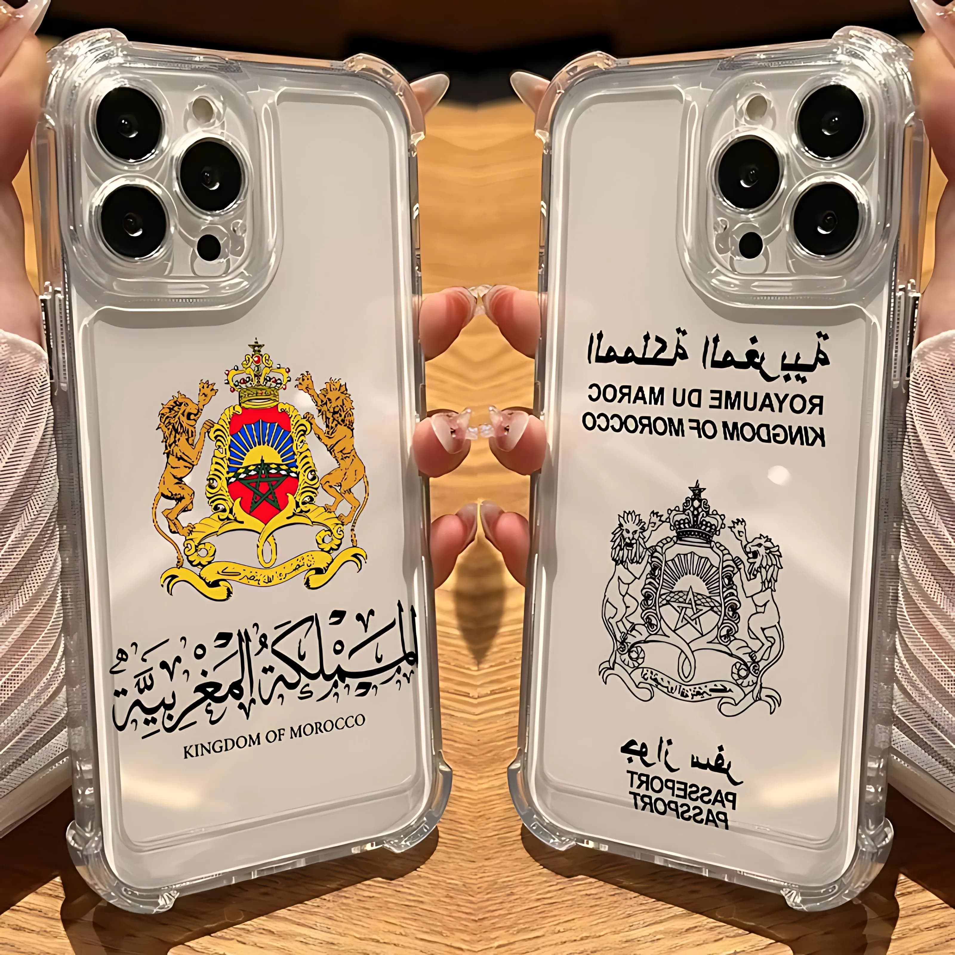 Morocco Flag Passport Coat Phone Case For iPhone 17 16e 16 15 14 13 12 11 Mini Air Pro Max X XR 7 8 Plus Anti Transparent Cover