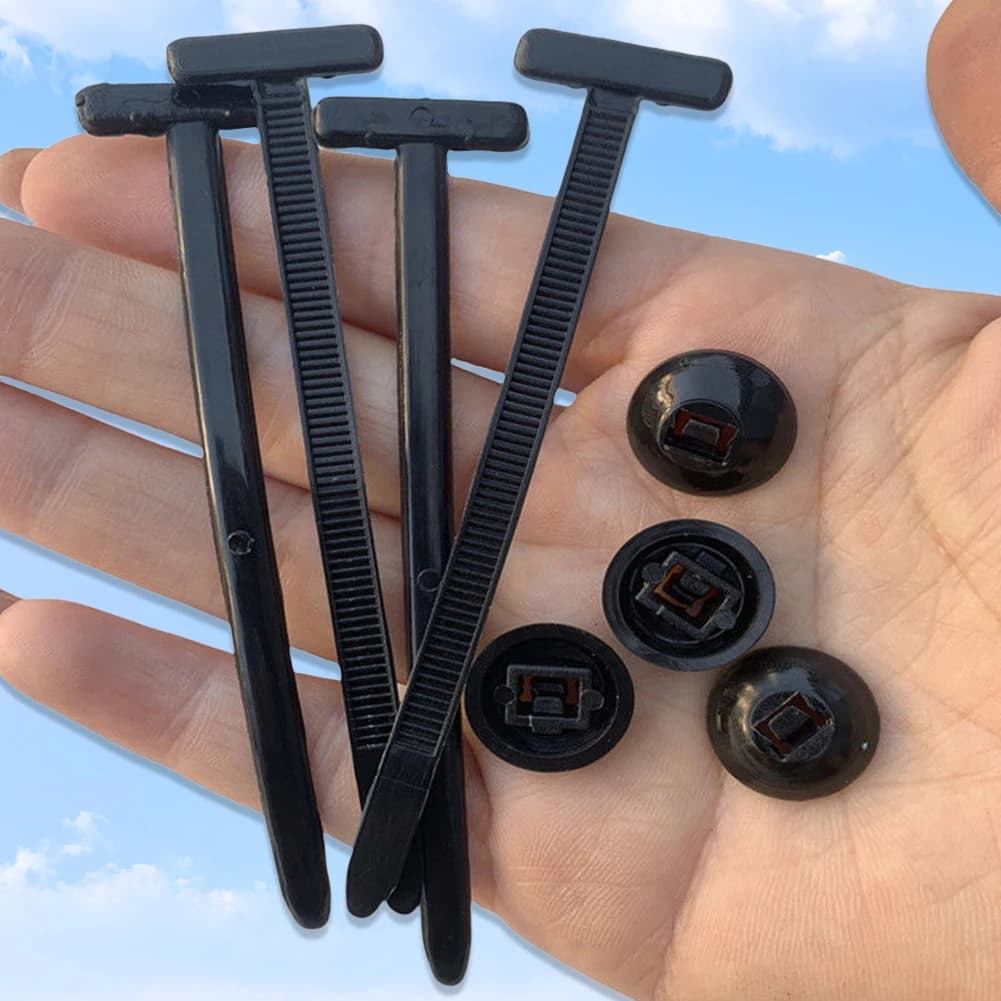 Fascette Universali in Nylon con Chiusura a Perno, Fermacavi in Plastica Multiuso per Fissaggio Auto Quotidiano