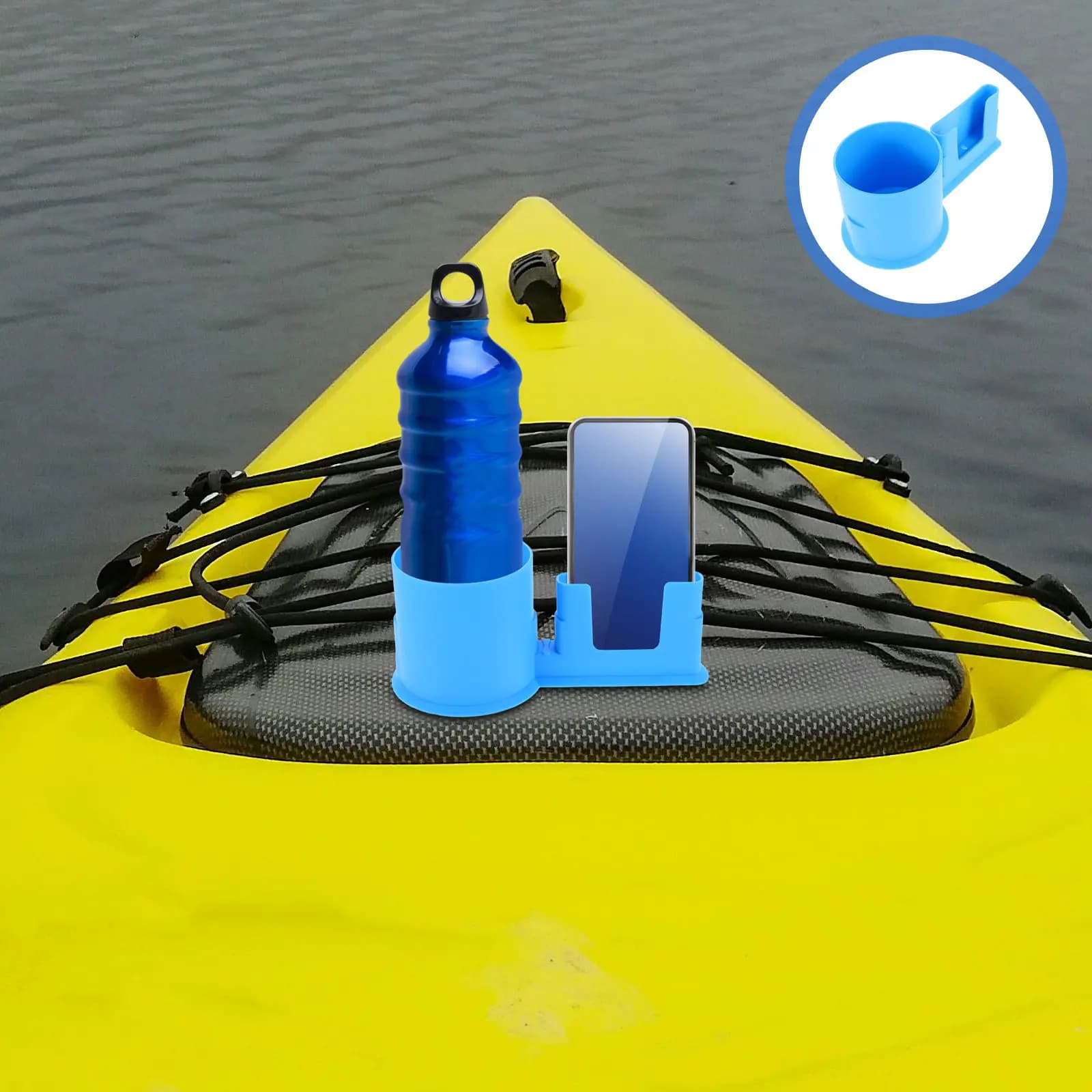 Portabicchieri Multifunzionale per Paddle Board, Supporto per Bevande e Telefono per Kayak, Portabevande in Plastica per Accessori da Kayak