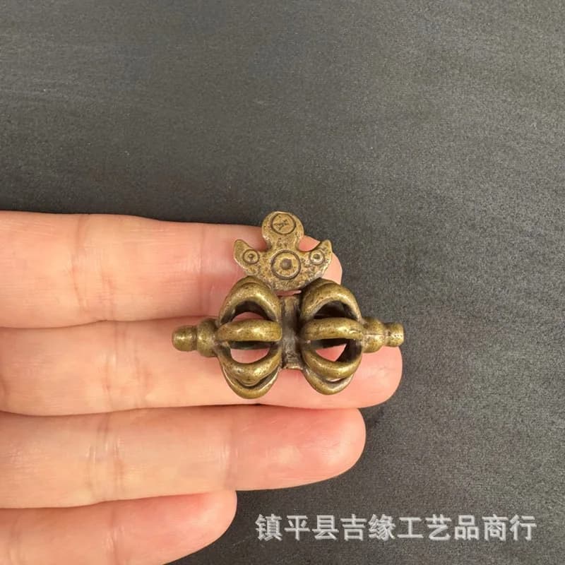 Brass Bell Ornament Tibetan Style Accessories Vajra