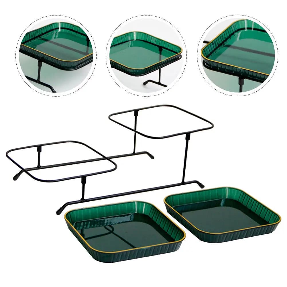 1Set Multi-Function Dried Fruit Plate Snacks Storage Tray Plastic Display Tray Wedding Party Supply Decorative Food Storage