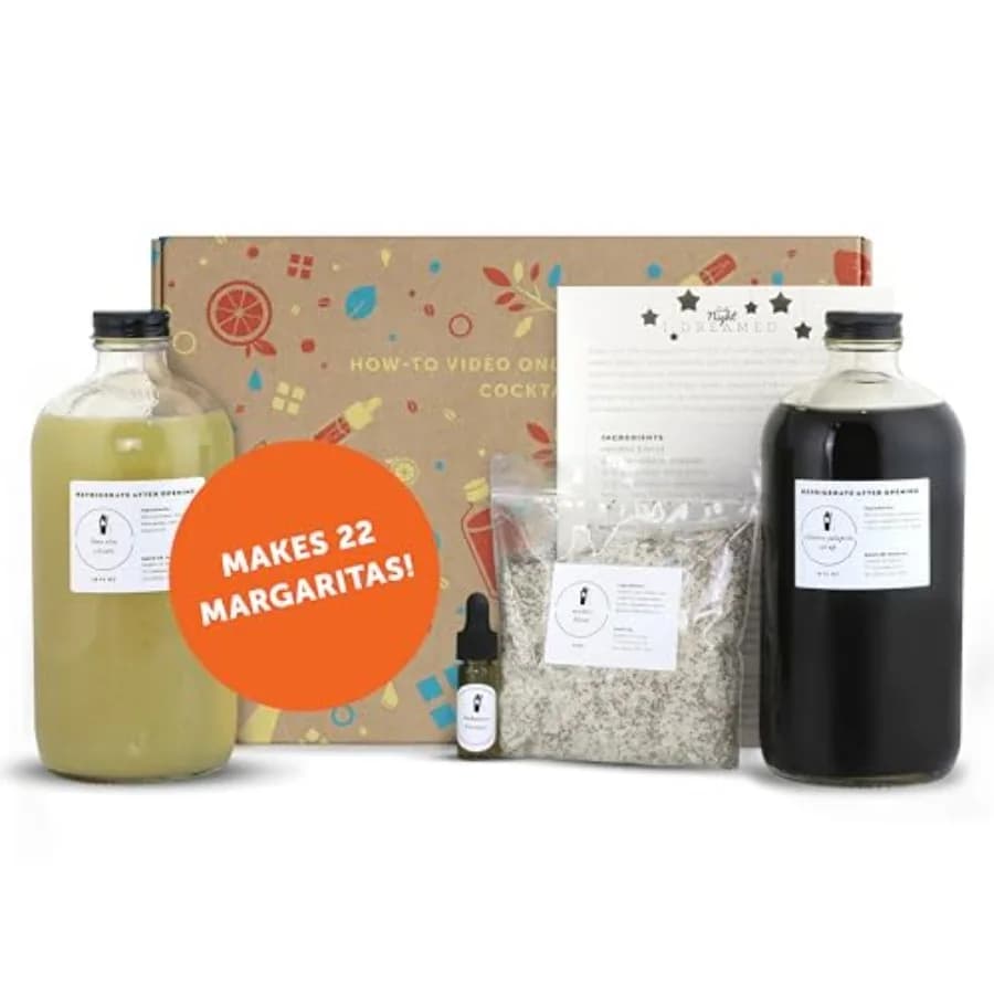 Set Regalo Cocktail Margarita con Shaker e Cucchiaio, Kit per Feste con 16oz di Lime Oleo Citrate e 16oz di Sciroppo per Cocktail Margarita Piccante Habanero