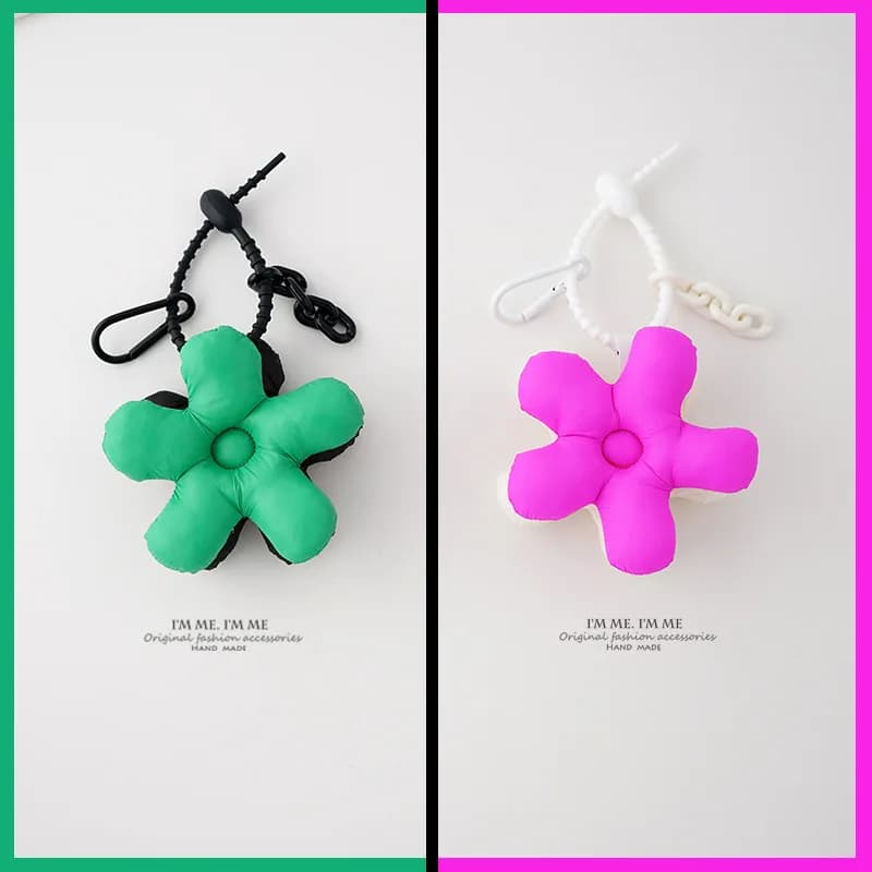 Piccoli fiori freschi Simpatici accessori per appendere zaino portachiavi per auto con nodo bloccato a doppio lato