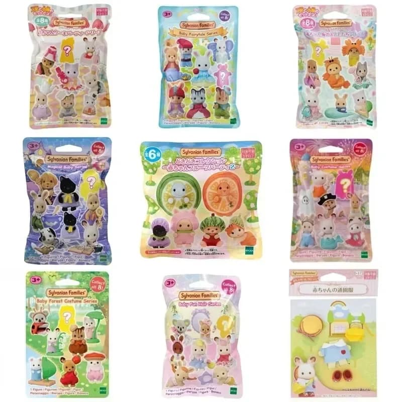 Sylvanian Families Anime Figure Magic Dress Up Torta borsa cieca Ternurines Sylvanian Families 1pc 16pcs Anime borsa cieca