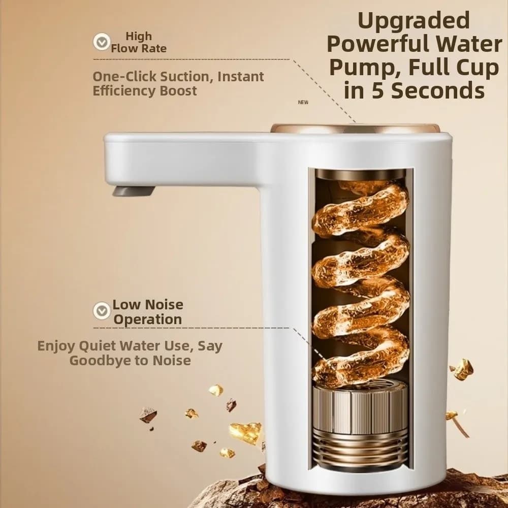 Portable Electric Bottled Water Dispenser Type-C Charging One Click Water Outlet Automatic Water Dispenser USB Charging