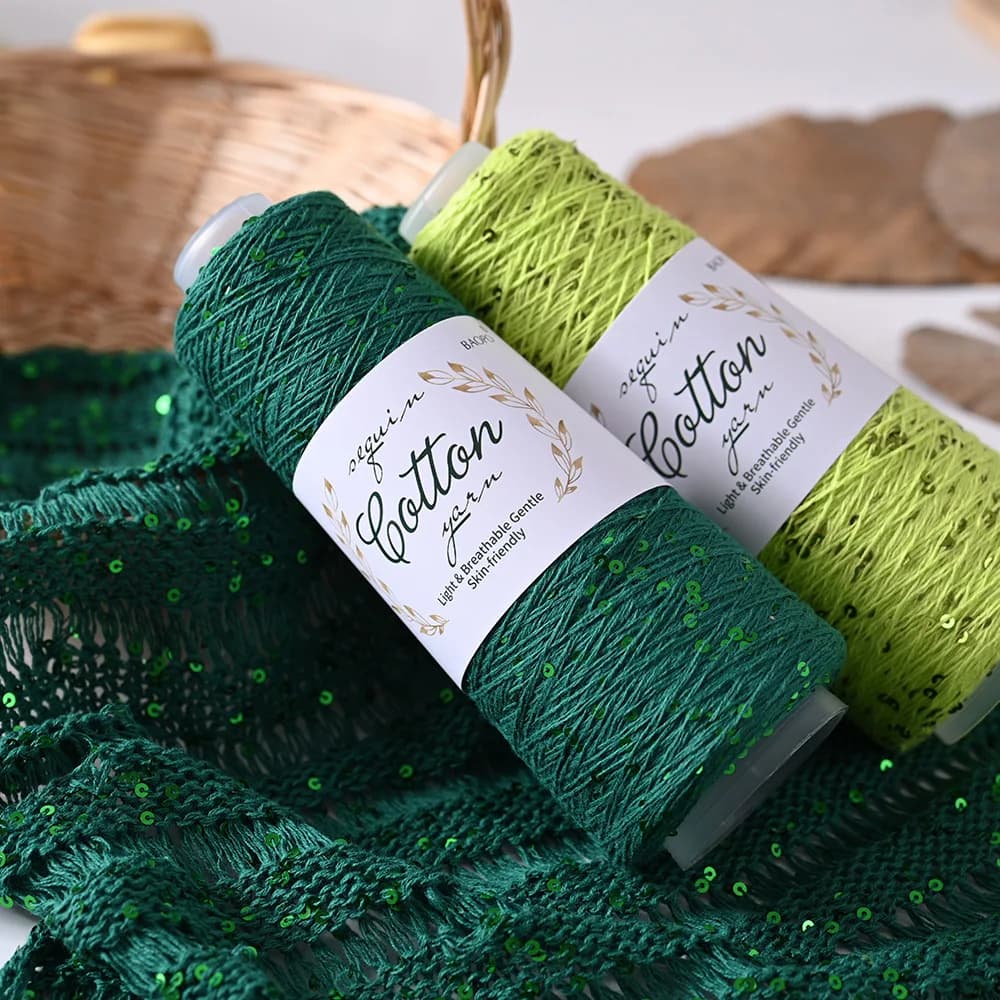 100g Beads Cotton Thread Yarn Hand woven DIY Scarf, Sweater, yarn ball, healing yarn, medium thick thread